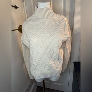 Cynthia Rowley Cream Turtleneck Sweater